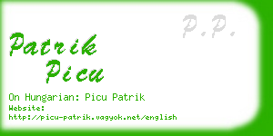 patrik picu business card